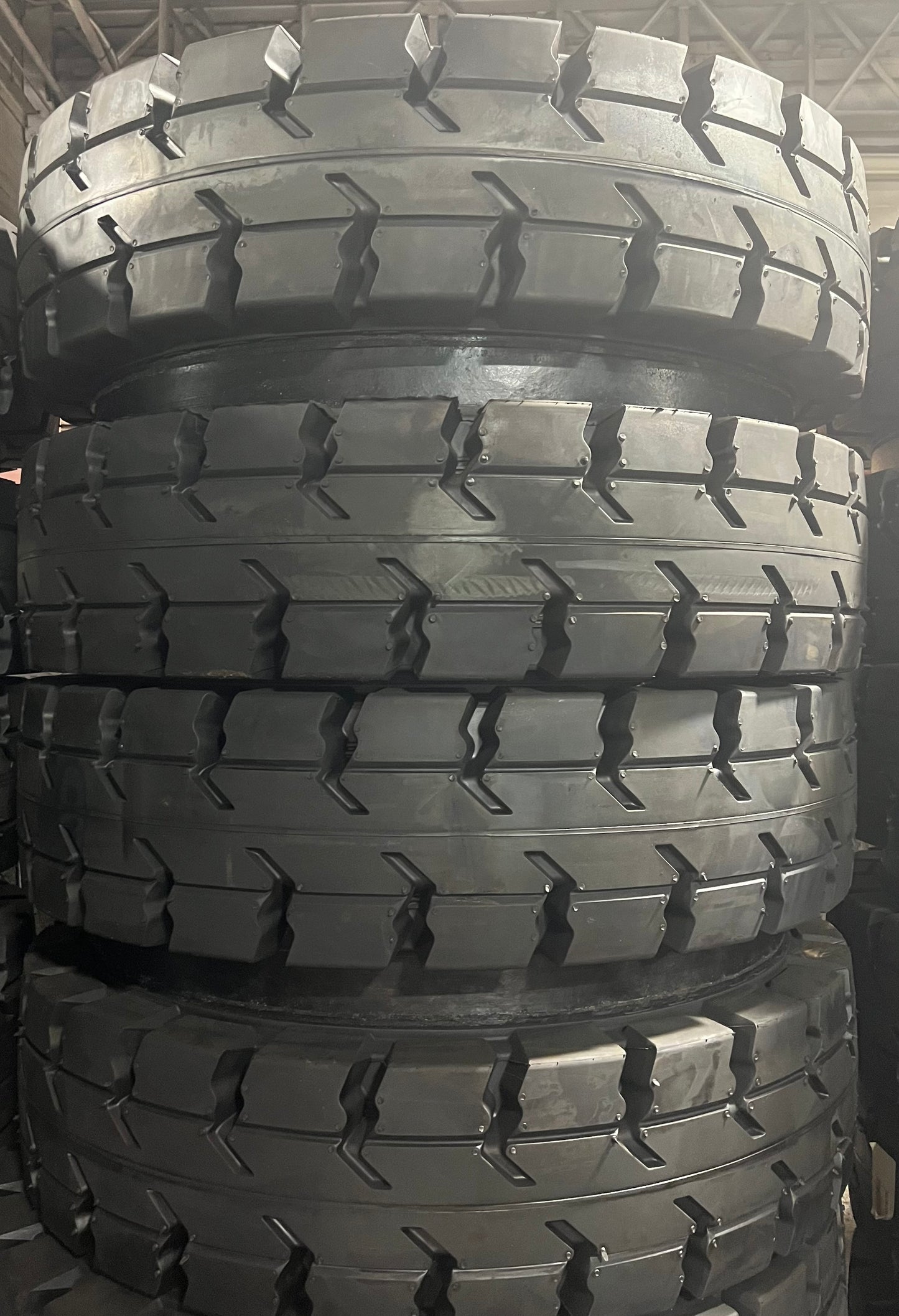 Magna Solid Rubber 10.00-20 Twin Wheel Tires on Rims