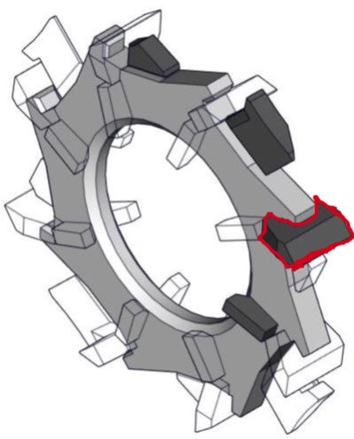 Shredder Teeth "cutting blade" 1276